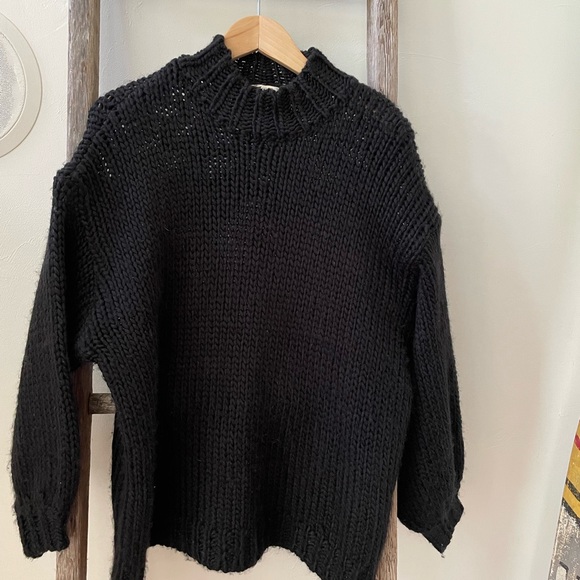 Show Me Your Mumu black chunky knit sweater - Picture 2 of 5